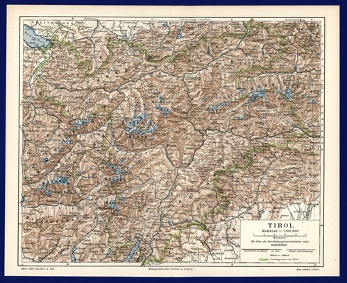Tirol landkarte anno - tirol,