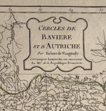 Antike Landkarte Bayern &