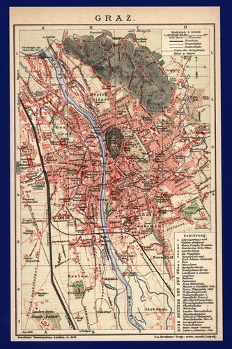 Stadtplan anno 1905 - -, graz