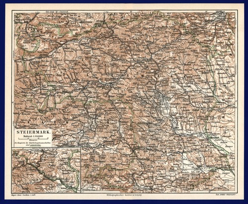 Landkarte steiermark 1897 - steiermark,