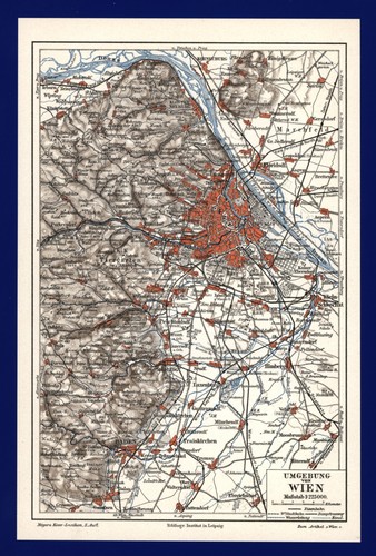 Landkarte wien anno 1897 - landkarte,