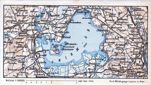 Chiemsee 1912 orig karte - chiemsee, orig.